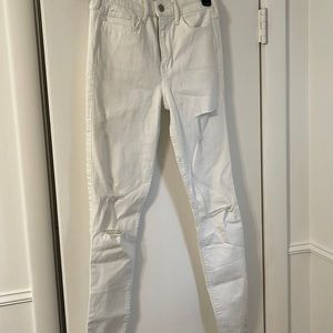 Hollister white skinny jeans